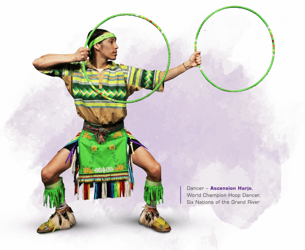 Dancer - Ascension Harjo, World Championship Hoop Dancer, Six Nations of the Grand River